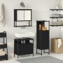 Juego de muebles de baño 3 pcs Negro 33 x 33 x 120.5 cm