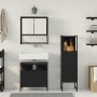 Juego de muebles de baño 3 pcs Negro 33 x 33 x 120.5 cm