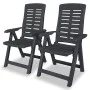 3-piece garden table and chairs set in anthracite grey plastic by vidaXL, Garden sets - Ref: Foro24-275083, Price: 228,36 €, ...