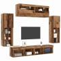 Conjunto de mueble para TV de pared 6 pcs Madera vieja