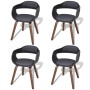 Dining chairs 4 pcs curved wood black synthetic leather by vidaXL, dining chairs - Ref: Foro24-271945, Price: 556,78 €, Disco...