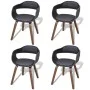 Dining chairs 4 pcs curved wood black synthetic leather by vidaXL, dining chairs - Ref: Foro24-271945, Price: 521,72 €, Disco...