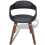 Esszimmerstühle, 4 Stück, gebogenes Holz, schwarzes Kunstleder von vidaXL, Essstühle - Ref: Foro24-271945, Preis: 556,78 €, R...