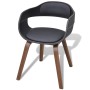 Esszimmerstühle, 4 Stück, gebogenes Holz, schwarzes Kunstleder von vidaXL, Essstühle - Ref: Foro24-271945, Preis: 556,78 €, R...
