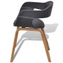 Esszimmerstühle, 4 Stück, gebogenes Holz, schwarzes Kunstleder von vidaXL, Essstühle - Ref: Foro24-271945, Preis: 556,78 €, R...