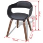 Esszimmerstühle, 4 Stück, gebogenes Holz, schwarzes Kunstleder von vidaXL, Essstühle - Ref: Foro24-271945, Preis: 556,78 €, R...