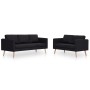 Conjunto de sofás 2 piezas tela negro de vidaXL, Sofás - Ref: Foro24-276855, Precio: 638,90 €, Descuento: %