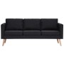 Conjunto de sofás 2 piezas tela negro de vidaXL, Sofás - Ref: Foro24-276855, Precio: 638,90 €, Descuento: %