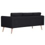 Conjunto de sofás 2 piezas tela negro de vidaXL, Sofás - Ref: Foro24-276855, Precio: 638,90 €, Descuento: %