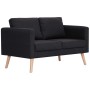 Conjunto de sofás 2 piezas tela negro de vidaXL, Sofás - Ref: Foro24-276855, Precio: 638,90 €, Descuento: %