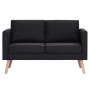 Conjunto de sofás 2 piezas tela negro de vidaXL, Sofás - Ref: Foro24-276855, Precio: 638,90 €, Descuento: %
