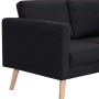 Conjunto de sofás 2 piezas tela negro de vidaXL, Sofás - Ref: Foro24-276855, Precio: 638,90 €, Descuento: %
