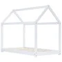 Kinderbettgestell aus massivem weißem Kiefernholz 80x160 cm von vidaXL, Kinderbetten und Betten für Kinder - Ref: Foro24-2833...