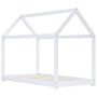 Kinderbettgestell aus massivem weißem Kiefernholz 80x160 cm von vidaXL, Kinderbetten und Betten für Kinder - Ref: Foro24-2833...