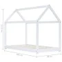 Kinderbettgestell aus massivem weißem Kiefernholz 80x160 cm von vidaXL, Kinderbetten und Betten für Kinder - Ref: Foro24-2833...
