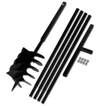 Earth Drill With Handle 200 mm With Extension Tube 5 M Steel by vidaXL, Helical augers - Ref: Foro24-270535, Price: 93,51 €, ...