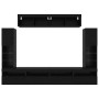 Conjunto de mueble para TV de pared 6 pcs Roble negro