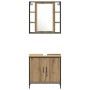 Unidades de Tocador de Baño Marrón 33 x 33 x 185.5 cm
