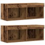 Centro de Entretenimiento 8 pcs Madera vieja 40 x 28.5 x 40 cm