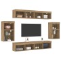 Centro de Entretenimiento 8 pcs Roble artisan 40 x 28.5 x 40 cm