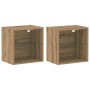 Centro de Entretenimiento 8 pcs Roble artisan 40 x 28.5 x 40 cm