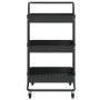 3-stöckiger Küchenwagen Bügeleisen und ABS schwarz 42x35x85 cm von vidaXL, Küchen- und Speisewagen - Ref: Foro24-336335, Prei...