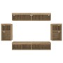 Centro de Entretenimiento 8 pcs Roble artisan 40 x 28.5 x 40 cm