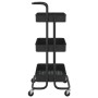 Carrito de cocina 3 niveles hierro y ABS negro 42x35x85 cm de vidaXL, Carros de cocina y comedor - Ref: Foro24-336335, Precio...