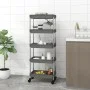 Küchenwagen 5 Ebenen Eisen und ABS grau 42x29x128 cm von vidaXL, Küchen- und Speisewagen - Ref: Foro24-336333, Preis: 45,05 €...