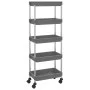Küchenwagen 5 Ebenen Eisen und ABS grau 42x29x128 cm von vidaXL, Küchen- und Speisewagen - Ref: Foro24-336333, Preis: 45,05 €...