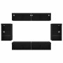 Centro de Entretenimiento 8 pcs Roble negro 40 x 28.5 x 40 cm