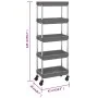 Küchenwagen 5 Ebenen Eisen und ABS grau 42x29x128 cm von vidaXL, Küchen- und Speisewagen - Ref: Foro24-336333, Preis: 45,05 €...