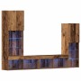 Gabinete de TV 4 pcs Madera vieja 40.5 x 30 x 102 cm