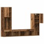 Gabinete de TV 4 pcs Madera vieja 40.5 x 30 x 102 cm