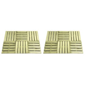 Verandafliesen 12 Einheiten grünes Holz 50x50 cm von vidaXL, Böden und Teppiche - Ref: Foro24-276430, Preis: 126,57 €, Rabatt: %