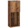 Gabinete de TV 4 pcs Madera vieja 40.5 x 30 x 102 cm