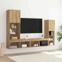 Gabinete de TV 4 pcs Roble artisan 40.5 x 30 x 102 cm