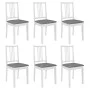 Dining chairs with cushions 6 units white solid wood by vidaXL, dining chairs - Ref: Foro24-276406, Price: 363,61 €, Discount: %