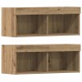 Gabinete de TV 4 pcs Roble artisan 40.5 x 30 x 102 cm