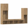 Gabinete de TV 4 pcs Roble artisan 40.5 x 30 x 102 cm