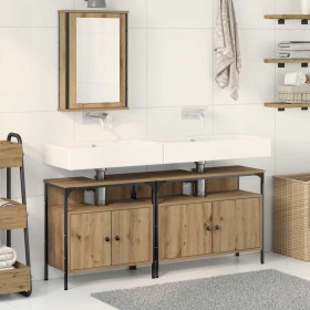 Unidades de Tocador de Baño 3 pcs Marrón 80 x 30 x 60 cm