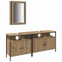 Unidades de Tocador de Baño 3 pcs Marrón 80 x 30 x 60 cm