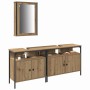 Unidades de Tocador de Baño 3 pcs Marrón 80 x 30 x 60 cm