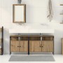 Unidades de Tocador de Baño 3 pcs Marrón 80 x 30 x 60 cm