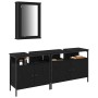 Unidades de Tocador de Baño 3 pcs Negro 80 x 30 x 60 cm