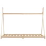 Kinderbettgestell aus massivem Zirbenholz 70x140 cm von vidaXL, Kinderbetten und Betten für Kinder - Ref: Foro24-283355, Prei...