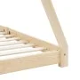 Solid pine wood children's bed frame 70x140 cm by vidaXL, Cribs and beds for children - Ref: Foro24-283355, Price: 81,32 €, D...
