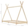 Kinderbettgestell aus massivem Zirbenholz 70x140 cm von vidaXL, Kinderbetten und Betten für Kinder - Ref: Foro24-283355, Prei...