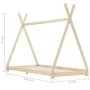 Solid pine wood children's bed frame 70x140 cm by vidaXL, Cribs and beds for children - Ref: Foro24-283355, Price: 81,32 €, D...