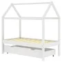 Children's bed frame and white pine wood drawer 70x140cm by vidaXL, Cribs and beds for children - Ref: Foro24-322139, Price: ...